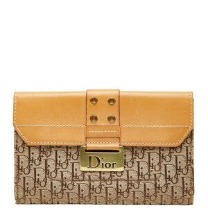 Dior Trotter Beige Brown Canvas Leather
